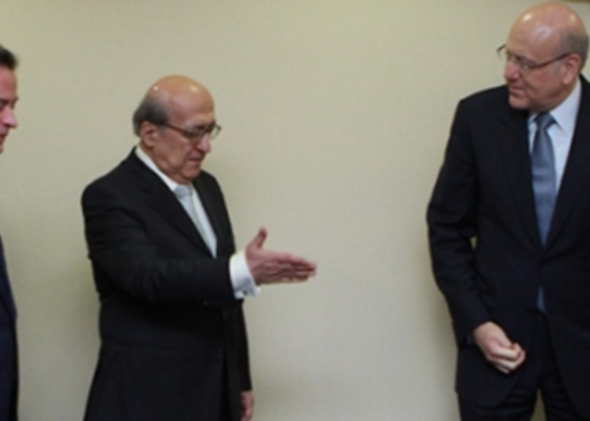 Mikati visits ABL and declares the establishment of a fund from oil revenue to decrease public debt - Beirut, Lebanon - January 23, 2012